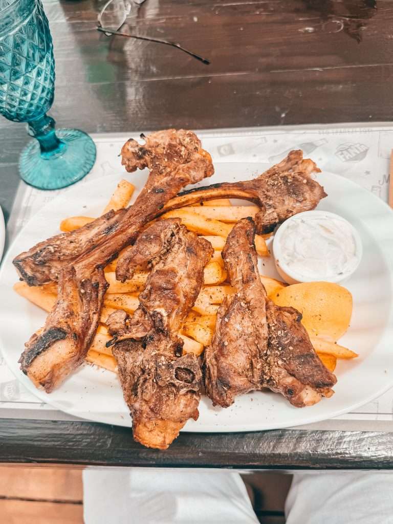 Santorini coralli restaurant steak