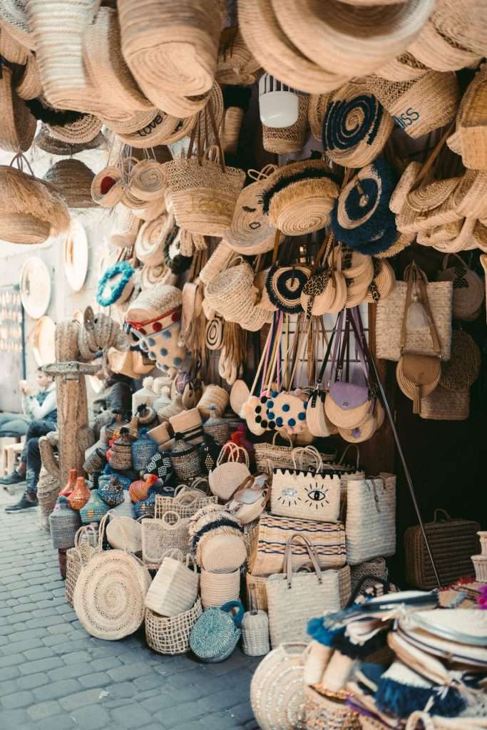 Woven Baskets, shopping Marrakech Seeds of Travel
