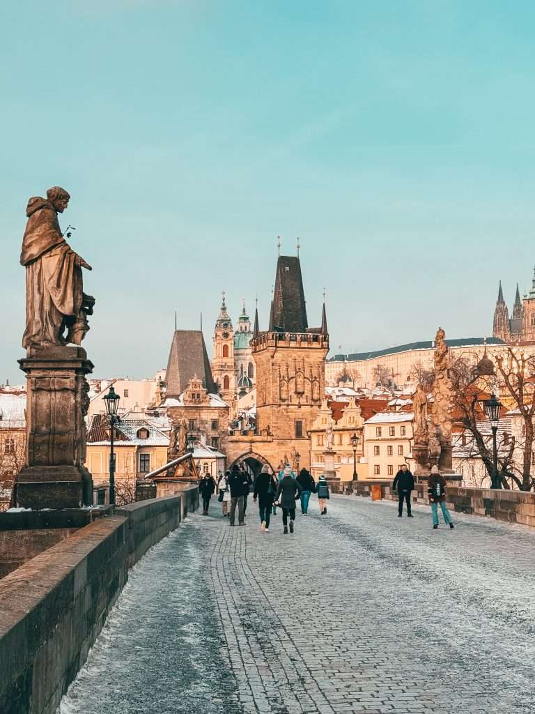 Charles Bridge Prague, winters morning Seeds of Travel