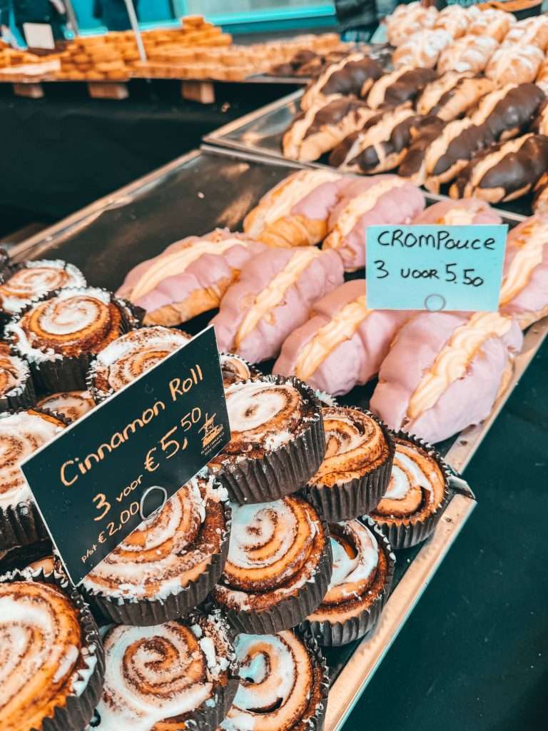 Nijmegen Market local produce and baked goods, breads and pastries. Christmas Seeds of Travel