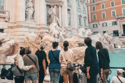 Seeds of Travel Group at Trevi Fountain, Rome